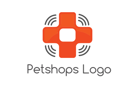 cross with broadcasting waves in communication logo
