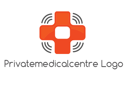 cross with broadcasting waves in communication logo