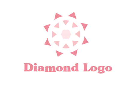 diamond in circular jewelry logo