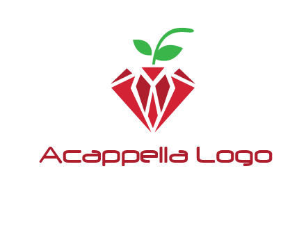diamond with leaf jewelry logo