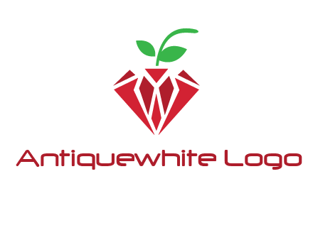 diamond with leaf jewelry logo