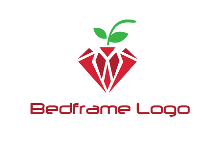 diamond with leaf jewelry logo