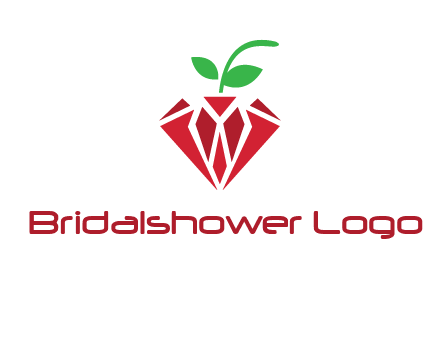 diamond with leaf jewelry logo