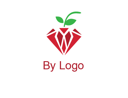 diamond with leaf jewelry logo