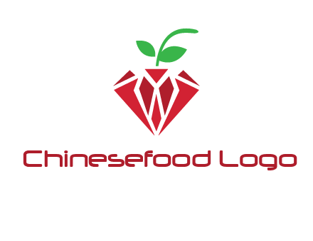 diamond with leaf jewelry logo