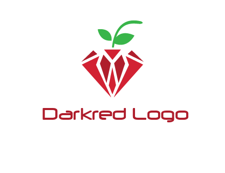 diamond with leaf jewelry logo