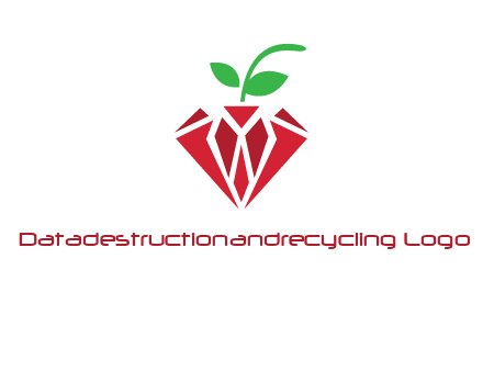 diamond with leaf jewelry logo