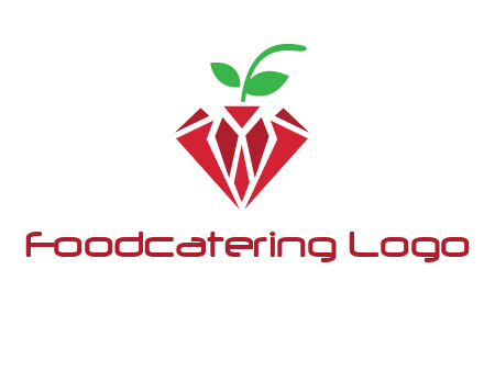diamond with leaf jewelry logo