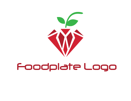 diamond with leaf jewelry logo