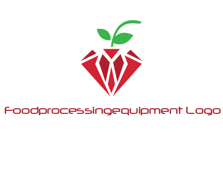 diamond with leaf jewelry logo
