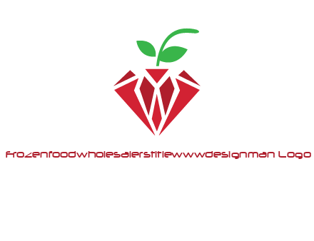 diamond with leaf jewelry logo