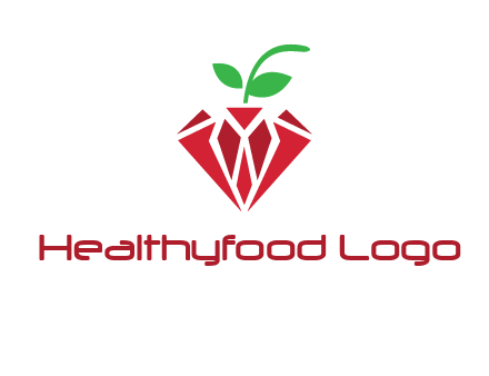 diamond with leaf jewelry logo