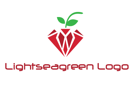 diamond with leaf jewelry logo