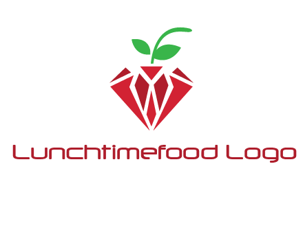 diamond with leaf jewelry logo
