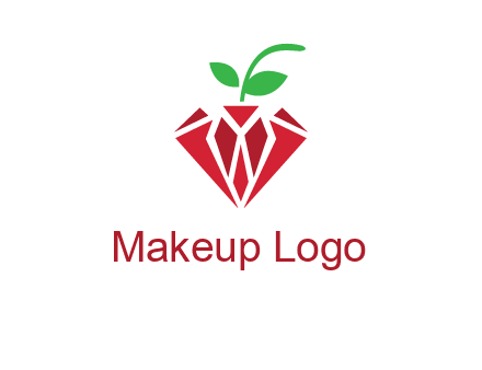 diamond with leaf jewelry logo