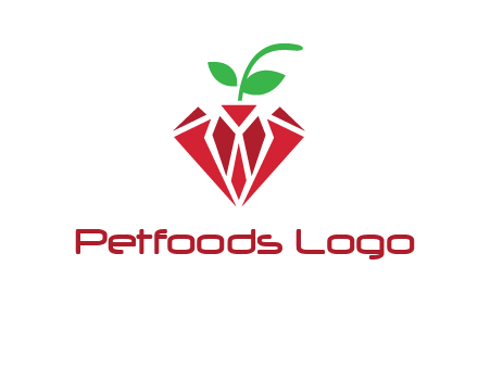 diamond with leaf jewelry logo