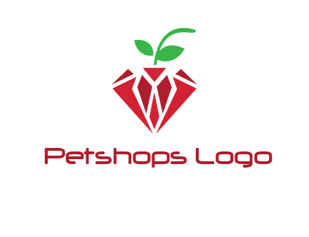 diamond with leaf jewelry logo