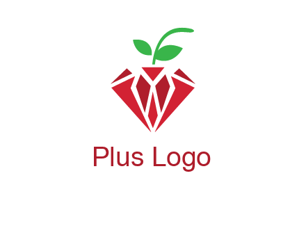 diamond with leaf jewelry logo