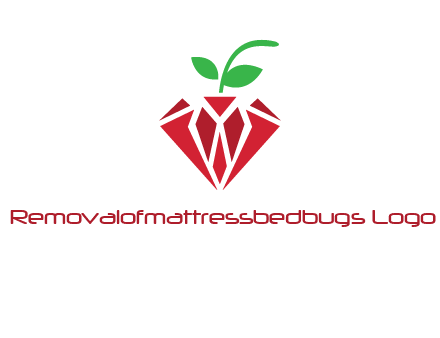 diamond with leaf jewelry logo