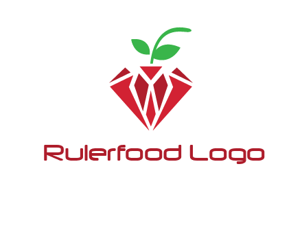 diamond with leaf jewelry logo