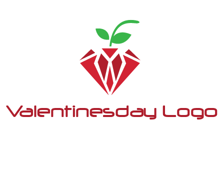 diamond with leaf jewelry logo