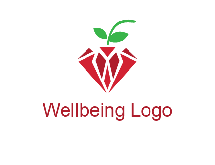 diamond with leaf jewelry logo