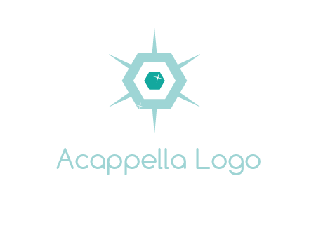hexagon gemstones jewelry logo