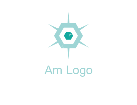 hexagon gemstones jewelry logo