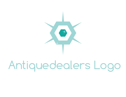 hexagon gemstones jewelry logo