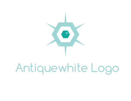 hexagon gemstones jewelry logo