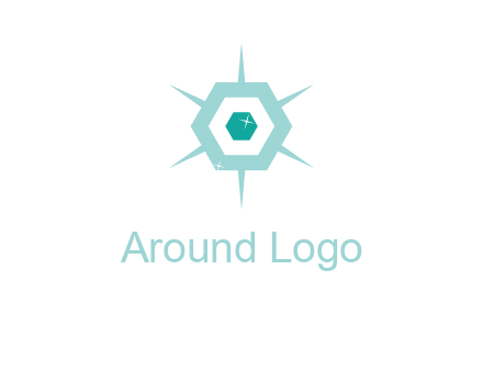 hexagon gemstones jewelry logo