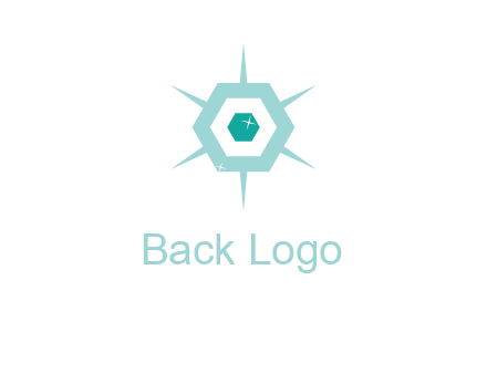 hexagon gemstones jewelry logo