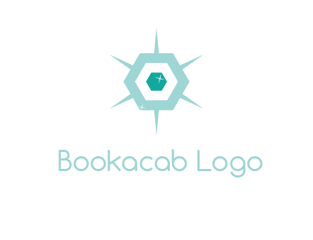 hexagon gemstones jewelry logo