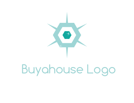 hexagon gemstones jewelry logo