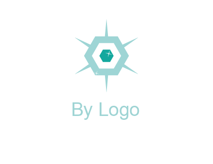 hexagon gemstones jewelry logo