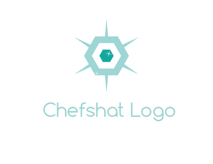 hexagon gemstones jewelry logo