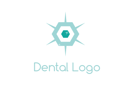 hexagon gemstones jewelry logo