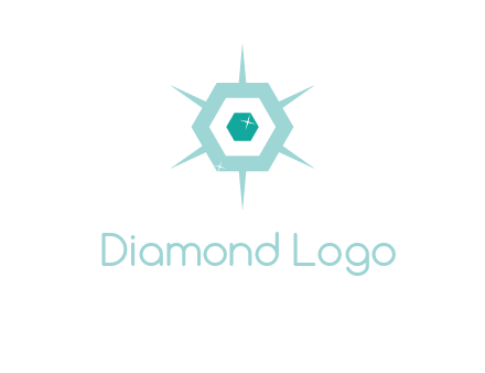 hexagon gemstones jewelry logo