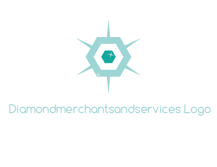hexagon gemstones jewelry logo