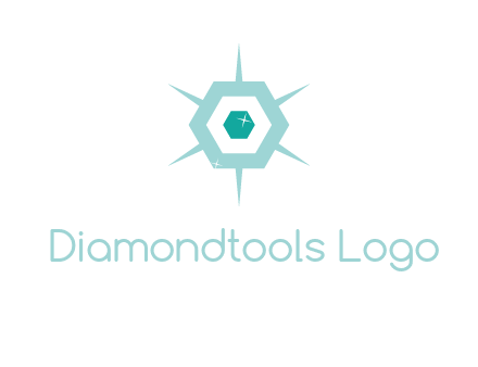 hexagon gemstones jewelry logo