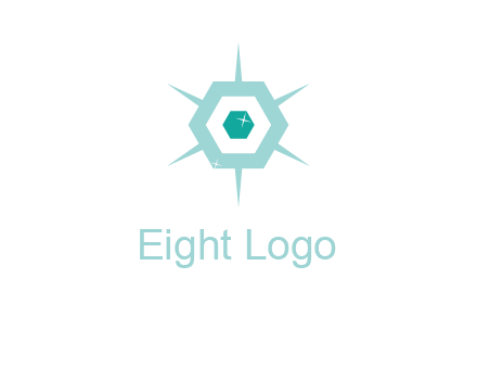 hexagon gemstones jewelry logo