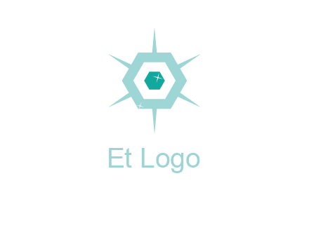 hexagon gemstones jewelry logo