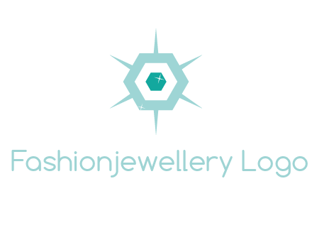 hexagon gemstones jewelry logo