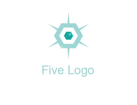 hexagon gemstones jewelry logo