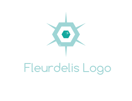 hexagon gemstones jewelry logo