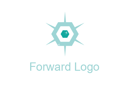 hexagon gemstones jewelry logo