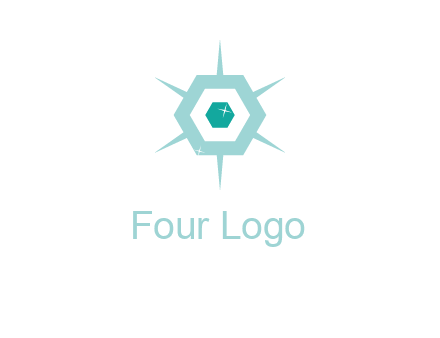 hexagon gemstones jewelry logo