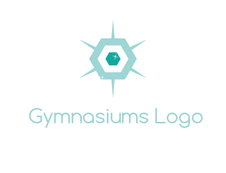 hexagon gemstones jewelry logo