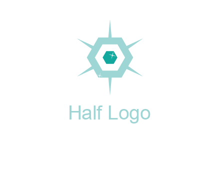 hexagon gemstones jewelry logo