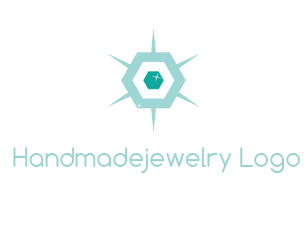 hexagon gemstones jewelry logo